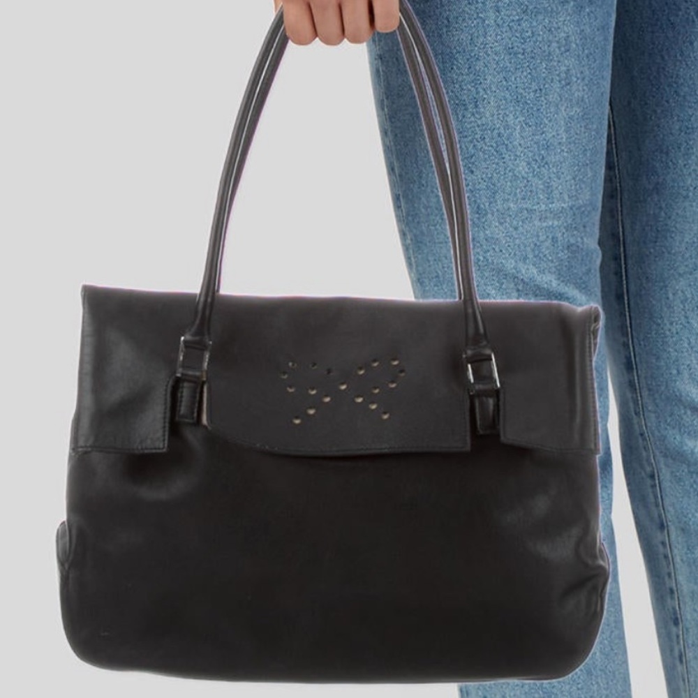 Anya Hindmarch Leather Shoulder Bag.